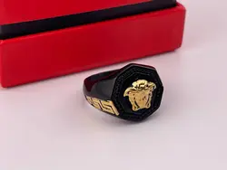 انگشتر ورساچه اسپرت مردانه استیل • گالری بدلیجات ترنج