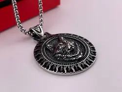 گردنبند سیاه قلم طرح گنگ گرگ • گالری بدلیجات ترنج