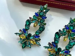 گوشواره سبز بلند 7cm &bull; گالری بدلیجات ترنج