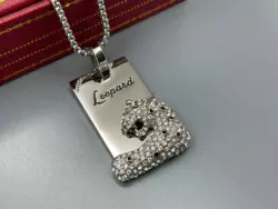 گردنبند نقره ای طرح Leopard • گالری بدلیجات ترنج