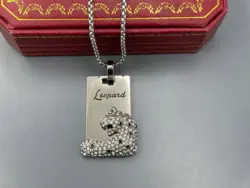 گردنبند نقره ای طرح Leopard • گالری بدلیجات ترنج