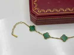 دستبند ونکلیف سبز زنجیری &bull; گالری بدلیجات ترنج