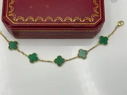 دستبند ونکلیف سبز زنجیری &bull; گالری بدلیجات ترنج
