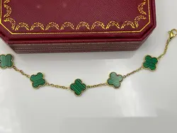 دستبند ونکلیف سبز زنجیری &bull; گالری بدلیجات ترنج