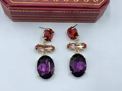 گوشواره مجلسی نگین دار &bull; گالری بدلیجات ترنج