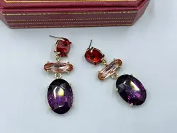 گوشواره مجلسی نگین دار &bull; گالری بدلیجات ترنج