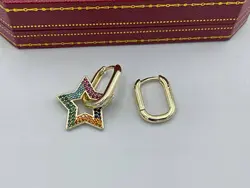 گوشواره ستاره رنگی ترند سال &bull; گالری بدلیجات ترنج