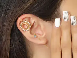 گوشواره کراس طرح گل آفتابگردان &bull; گالری بدلیجات ترنج