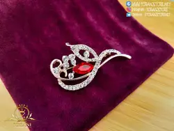 سنجاق سینه انار و چشم نظر رز گلد نگین دار • گالری بدلیجات ترنج