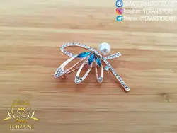 سنجاق سینه رز گلد زنانه طرح جدید 2019 نگین دار • گالری بدلیجات ترنج