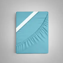 مشخصات محصول سرویس ملحفه نیم ست تک رنگ آبی اسمانی