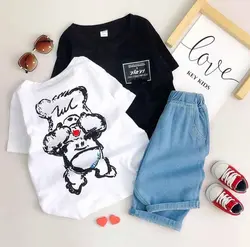 تیشرت شلوارک لی پشت تدی سفید - لباس بچه گانه شکرلر