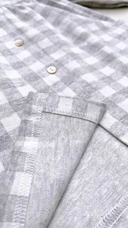 سارفن چهارخانه با نوار زرد در سینه - لباس بچه گانه شکرلر