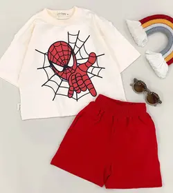 تیشرت شلوارک مرد عنکبوتی 45-40 - لباس بچه گانه شکرلر