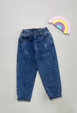 شلوار مام استایل آبی پررنگ