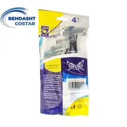 خودتراش سُرد 3 لبه مدل ultra shave (سورمه ای) 4 عددی