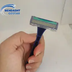 خودتراش سُرد 3 لبه مدل ultra shave (سورمه ای) 4 عددی