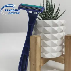 خودتراش سُرد 3 لبه مدل ultra shave (سورمه ای) 4 عددی
