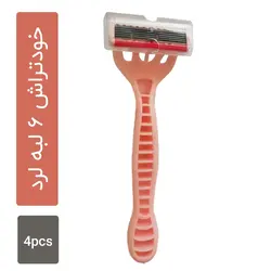 خودتراش لرد مدل 6Blader (صورتی) 4 عددی