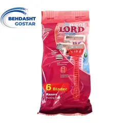 خودتراش لرد مدل 6Blader (صورتی) 4 عددی