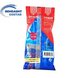 خودتراش لرد مدل 6Blader (صورتی) 4 عددی