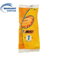 خودتراش بیک مدل Sensitive (1 تیغه نارنجی ) 5 عددی