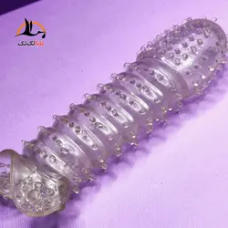 کاندوم ژله ای خاردار پایه دار ⭐️ love رنگ شفاف
