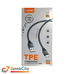 کابل شارژ و انتقال دیتا 1 متری microUSB الدینیو (LDNIO) مدل LS441 - جانب سیتی