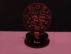 چراغ خواب تمام رنگ تاچ طرح With Love For You