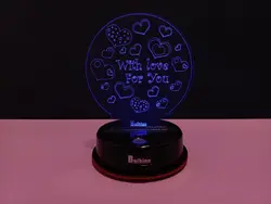چراغ خواب تمام رنگ تاچ طرح With Love For You