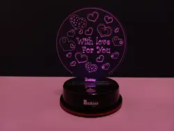 چراغ خواب تمام رنگ تاچ طرح With Love For You