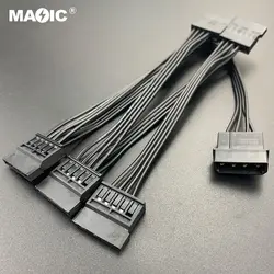 کابل تبدیل برق 4 پین به 5 عدد 15 پین ساتا Magic
