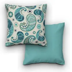 خرید کاور کوسن کد 557 (ست فیروزه ای) | فروشگاه اینترنتی پرده و کوسن شیک نقش