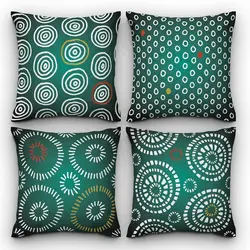 خرید کاور کوسن کد 511 (ست سبز) | فروشگاه اینترنتی پرده و کوسن شیک نقش