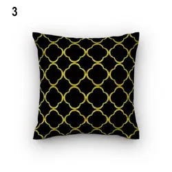 خرید کاور کوسن کد 725 (ست مشکی طلایی) | فروشگاه اینترنتی پرده و کوسن شیک نقش