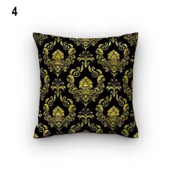 خرید کاور کوسن کد 725 (ست مشکی طلایی) | فروشگاه اینترنتی پرده و کوسن شیک نقش