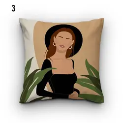 خرید کاور کوسن کد 749 (ست دختر و گل) | فروشگاه اینترنتی پرده و کوسن شیک نقش