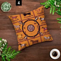 خرید کاور کوسن کد 756 (ست اسب) | فروشگاه اینترنتی پرده و کوسن شیک نقش