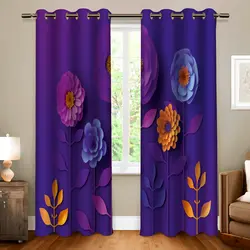 خرید پرده پانچی کد 428 (طرح گل) | فروشگاه اینترنتی پرده و کوسن شیک نقش