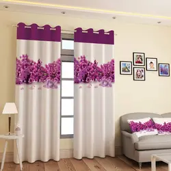 خرید پرده پانچی کد 458 (طرح گل) | فروشگاه اینترنتی پرده و کوسن شیک نقش