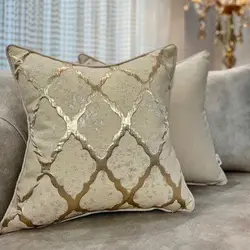 خرید کاور کوسن مخمل پتینه ژاکارد (طرح کویین) | فروشگاه اینترنتی پرده و کوسن شیک نقش