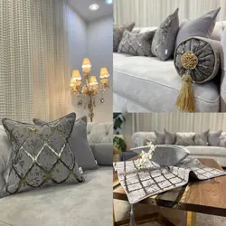 خرید کاور کوسن مخمل پتینه ژاکارد (طرح کویین) | فروشگاه اینترنتی پرده و کوسن شیک نقش