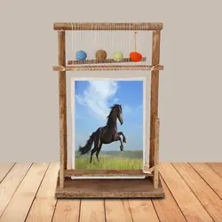 خرید فرش چاپی طرح اسب سیاه کد 1 | فروشگاه اینترنتی پرده و کوسن شیک نقش