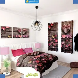 خرید روتختی طرح LOVE کد 91 | فروشگاه اینترنتی پرده و کوسن شیک نقش