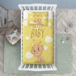 خرید روتختی طرح Hello Baby کد 102 | فروشگاه اینترنتی پرده و کوسن شیک نقش