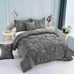 خرید روتختی مخمل شانل فیلی کد B27 | فروشگاه اینترنتی پرده و کوسن شیک نقش