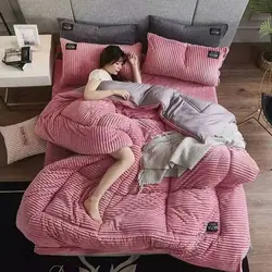 خرید روتختی مخمل کبریتی صورتی | فروشگاه اینترنتی پرده و کوسن شیک نقش