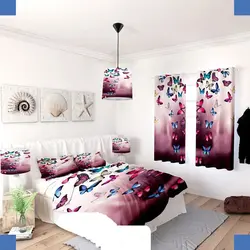 خرید روتختی طرح پروانه کد 132 | فروشگاه اینترنتی پرده و کوسن شیک نقش