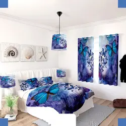 خرید روتختی طرح پروانه کد 183 | فروشگاه اینترنتی پرده و کوسن شیک نقش