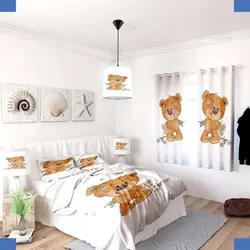 خرید روتختی طرح خرس کد 301 | فروشگاه اینترنتی پرده و کوسن شیک نقش
